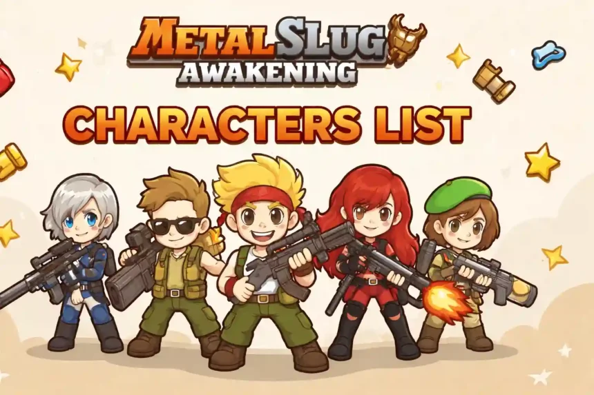 Metal Slug Awakening Characters List
